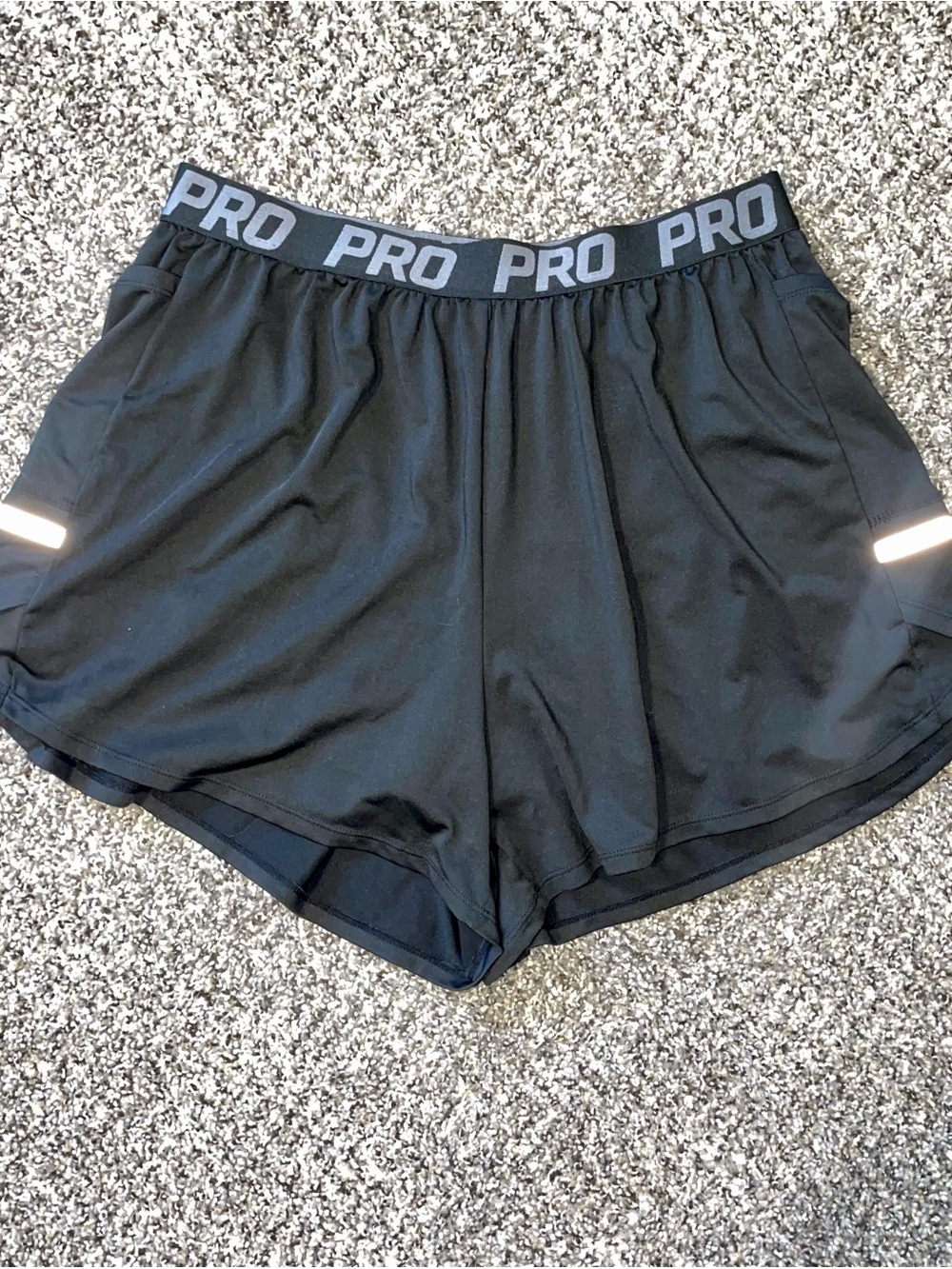 SHEIN Black Athletic Shorts with Pockets and Liner Size Womens 2X